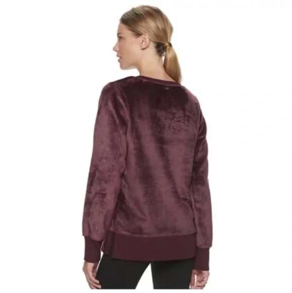 Super Soft Velour Crew Neck Lounge Pullover - Picture 2 of 6